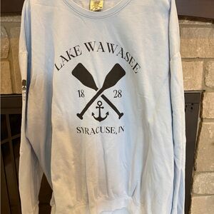 Comfort Colors Light Blue Lake Wawasee Sweatshirt
